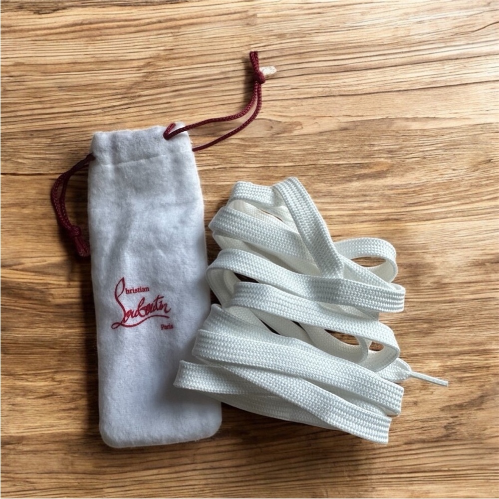 Christian Louboutin white replacement laces for sneakers